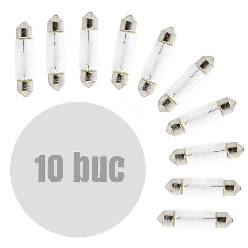 Bec MTR C5W 12V 5W SV8.5 Set 10 buc Carguard - imagine 1
