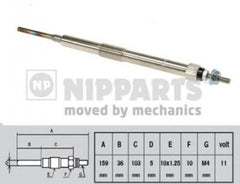 Bujie incandescenta TOYOTA YARIS SCP1 NLP1 NCP1 NIPPARTS J5712019