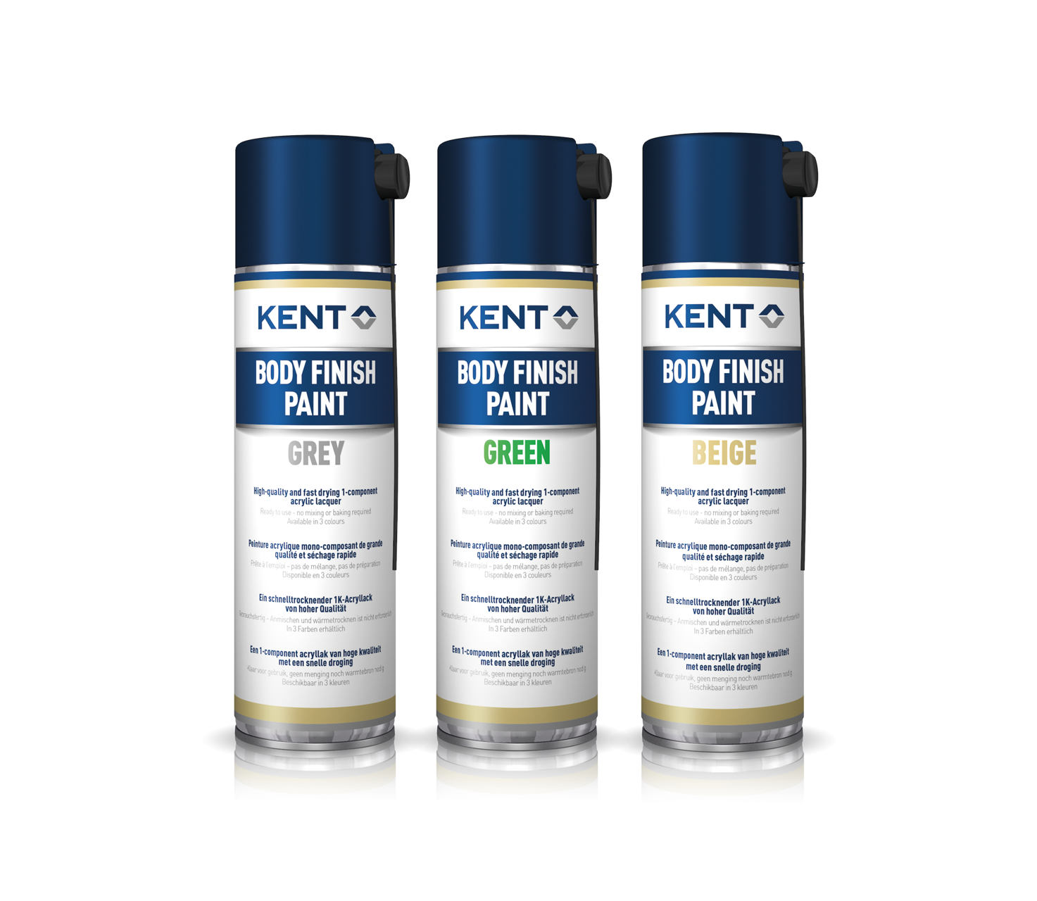 Vopsea Body finish paint green 500ml Kent - imagine 1