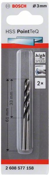 Burghiu spiral HSS PointTeQ de 3,0 mm Bosch - imagine 1