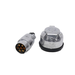 Fisa + priza remorca metal 12V 7 pini Runkit - imagine 1