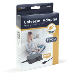 Adaptor (incarcator) - Tip-C - 90W - 5-20V - 1,8 m - negru Carguard - imagine 2