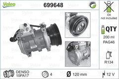 Compresor clima BMW 5 Touring E34 VALEO 699648