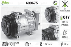 Compresor clima FIAT BRAVO I 182 VALEO 699675