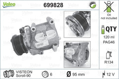 Compresor clima FORD MONDEO III limuzina B4Y VALEO 699828