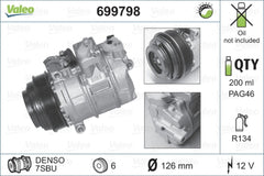 Compresor clima MERCEDES-BENZ G-CLASS W463 VALEO 699798