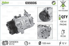 Compresor clima OPEL ASTRA G Cabriolet F67 VALEO 699806