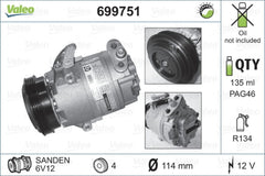 Compresor clima OPEL CORSA D VALEO 699751