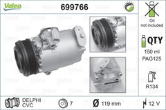 Compresor clima RENAULT MEGANE II combi KM0 1 VALEO 699766