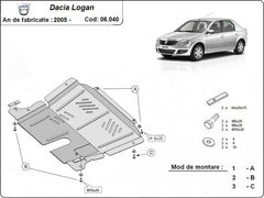 Scut metalic motor, cutie de viteză MTR - imagine 1