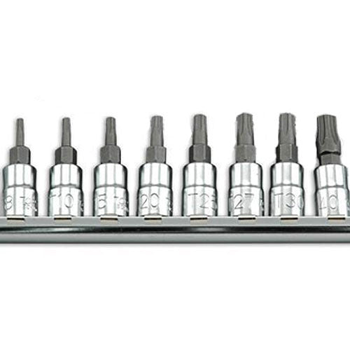 Set capete chei tubulare biti torx pentagonal 1/4 Toptul - imagine 1
