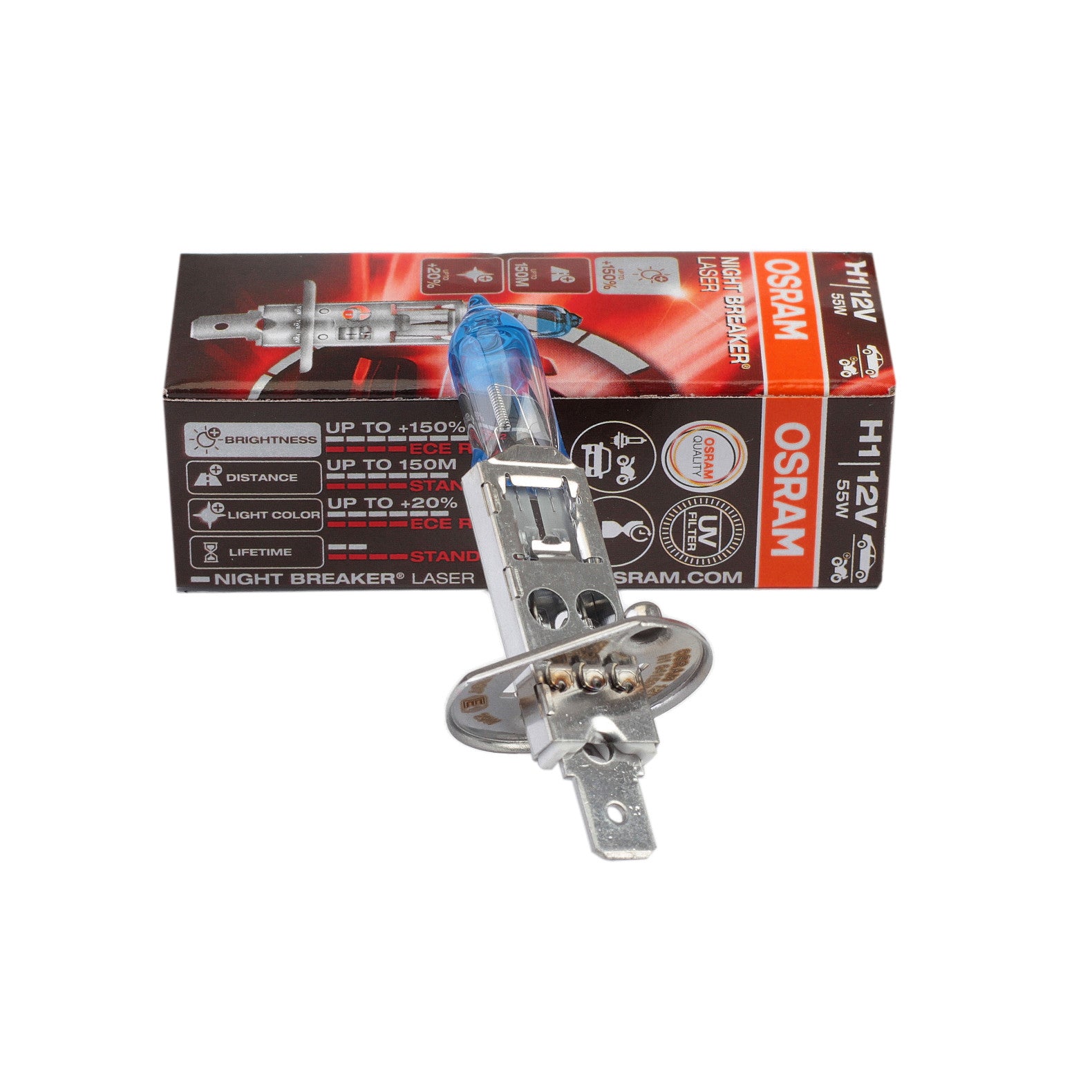 Bec Osram Night Breaker Laser Next Generation H1 12V 55W P14,5s Osram - imagine 1