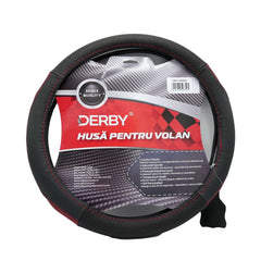 Husa volan piele naturala DERBY Rosu (37-39 cm) DERBY - imagine 1