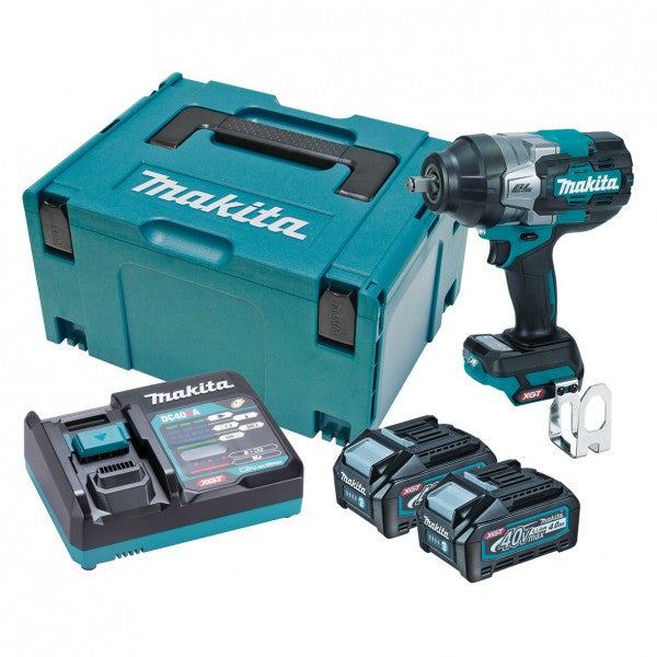 Masina de insurubat cu impact cu 2 acumulatori, Li-Ion, 40 V, 4 Ah, patrat 1/2 inch, 1700 Nm, M12-M36, valiza speciala Makita - imagine 1