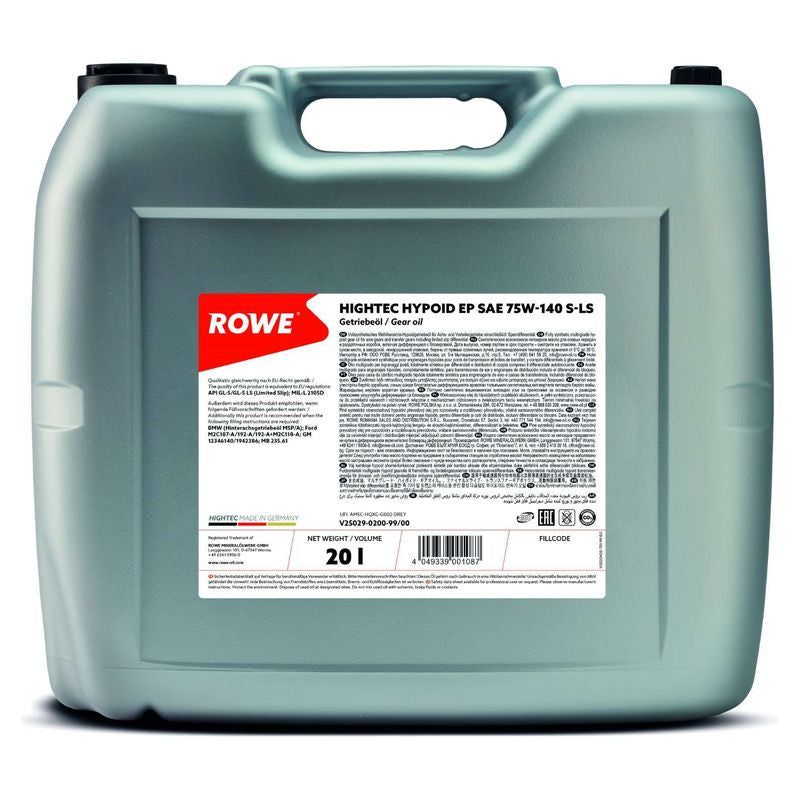 ULEI DIFERENTIAL ROWE HIGHTEC HYPOID EP SAE 75W140 S-LS 20L Rowe - imagine 1