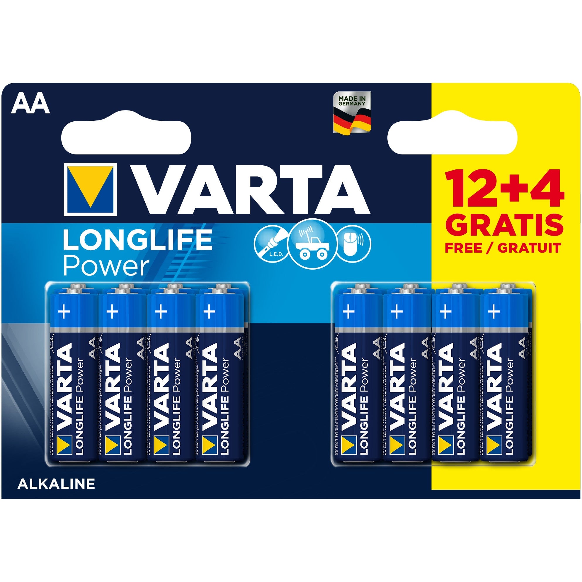 Baterie Varta LongLife Power AA Blister 16 (12+4) Varta - imagine 1