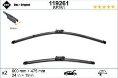 Set lamela stergator SWF Wiper FB OE LHD 600/475 mm SWF - imagine 1