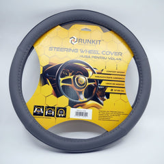 Husa de volan piele sintetica RUNKIT Gri (37-39 cm) Runkit - imagine 1