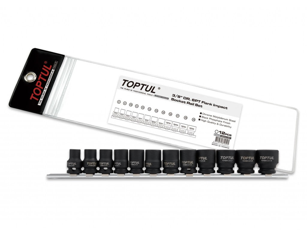 Set tubulare impact 12PCS 3/8 Toptul - imagine 1