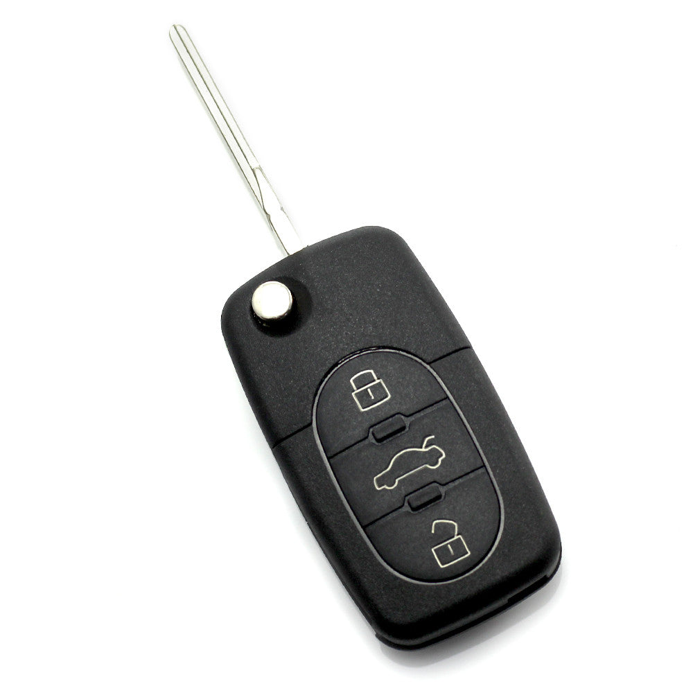 Audi - Carcasa cheie tip briceag, 3 butoane "rotunde" cu baterie 2032 Carguard - imagine 1