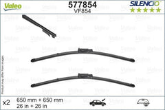 Set lamela stergator Valeo Silencio FlatBlade OE 650/650 mm Valeo - imagine 1