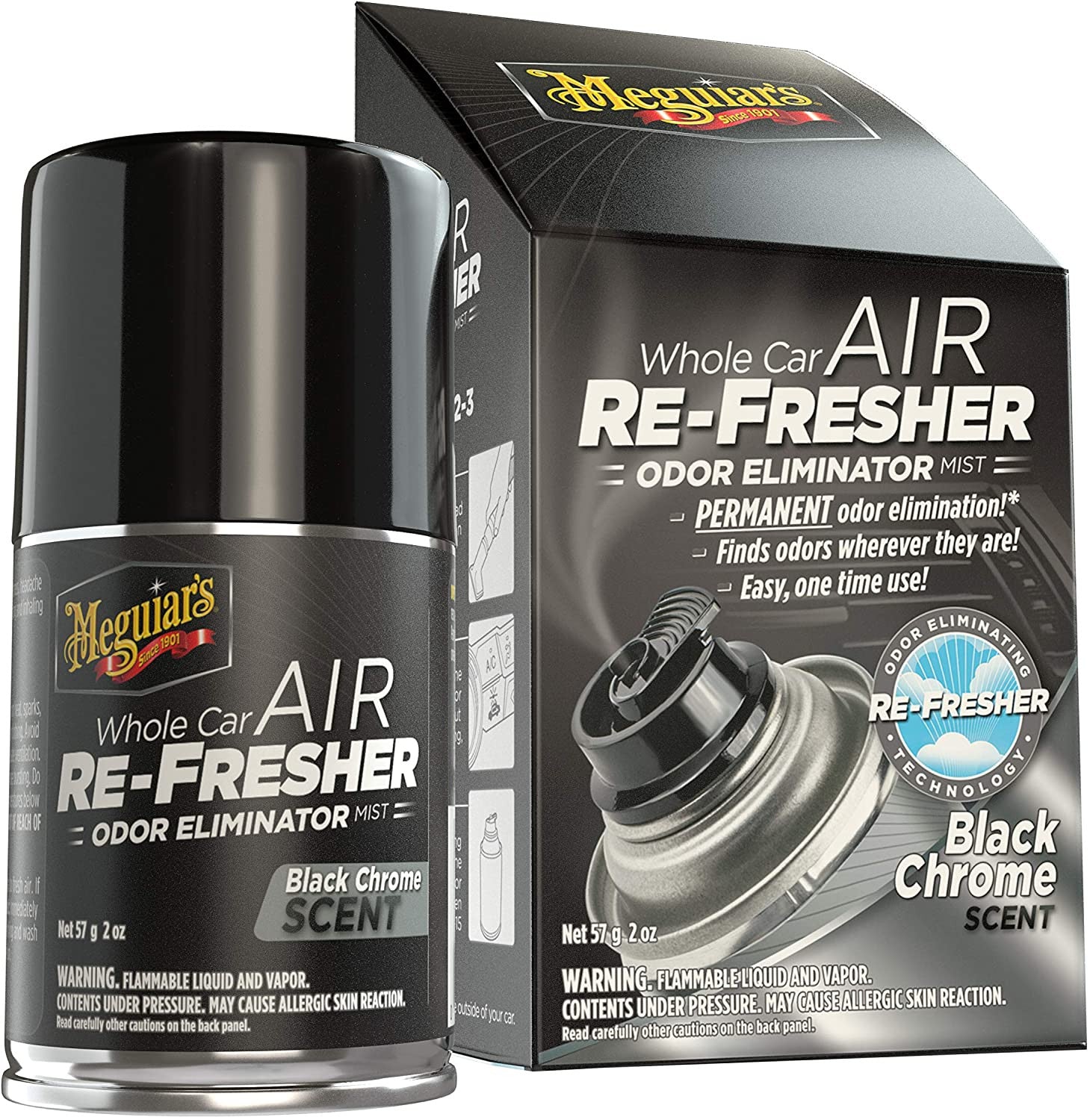 Solutie Curatare Aer Conditionat Meguiars Whole Car Air Re-Fresher Black Chrome Meguiar's - imagine 1