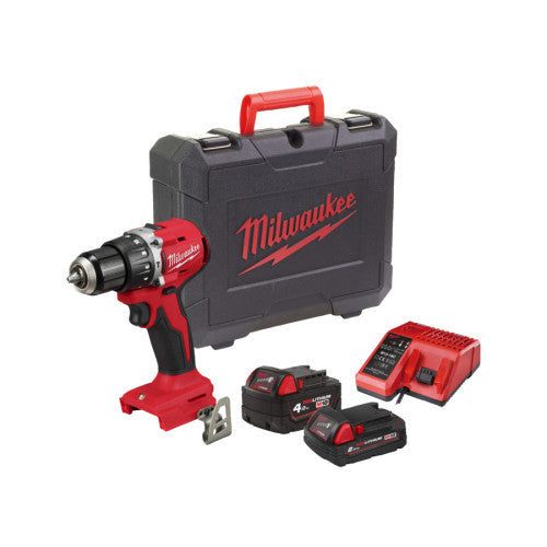 Mașină de găurit compactă, cu percuție și motor fără perii M18™Masina de gaurit cu percutie cu acumulator, model M18 BLPDRC-422C, 60Nm cu doi acumulatori de 18V, unul cu 2Ah M18B2 si unul cu Milwaukee - imagine 1