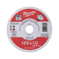 Discuri debitare metal - seria contractanți 125X1 Milwaukee - imagine 1