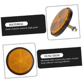 Catadioptru rotund cu suruburi 60mm Galben Runkit - imagine 1