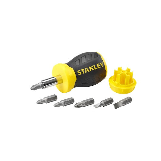 Șurubelniță scurtă cu clichet și multipli biti STANLEY® - 6 biti Stanley - imagine 1