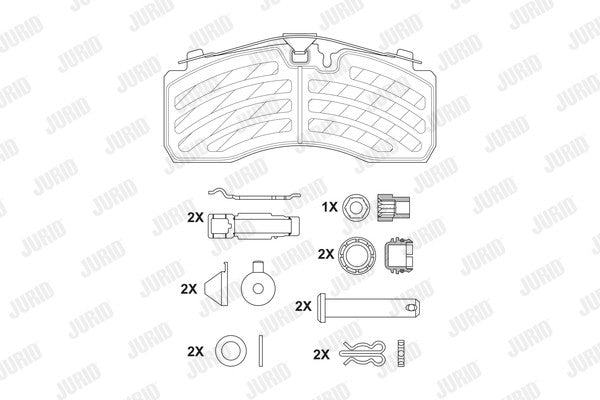 Set placute frana spate Jurid Jurid - imagine 1