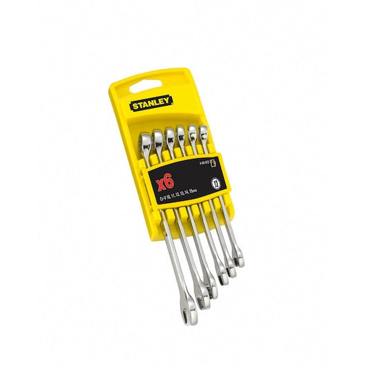 Cheie combinată STANLEY® cu panou lung cu finisaj cromat integral, 6 buc. Stanley - imagine 1