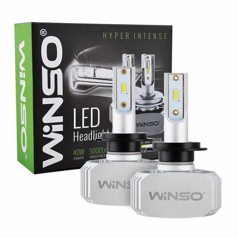 Bec LED Winso H7 12/24V, 40W, 5000 Lm 6000K, CSP Chip Winso - imagine 1