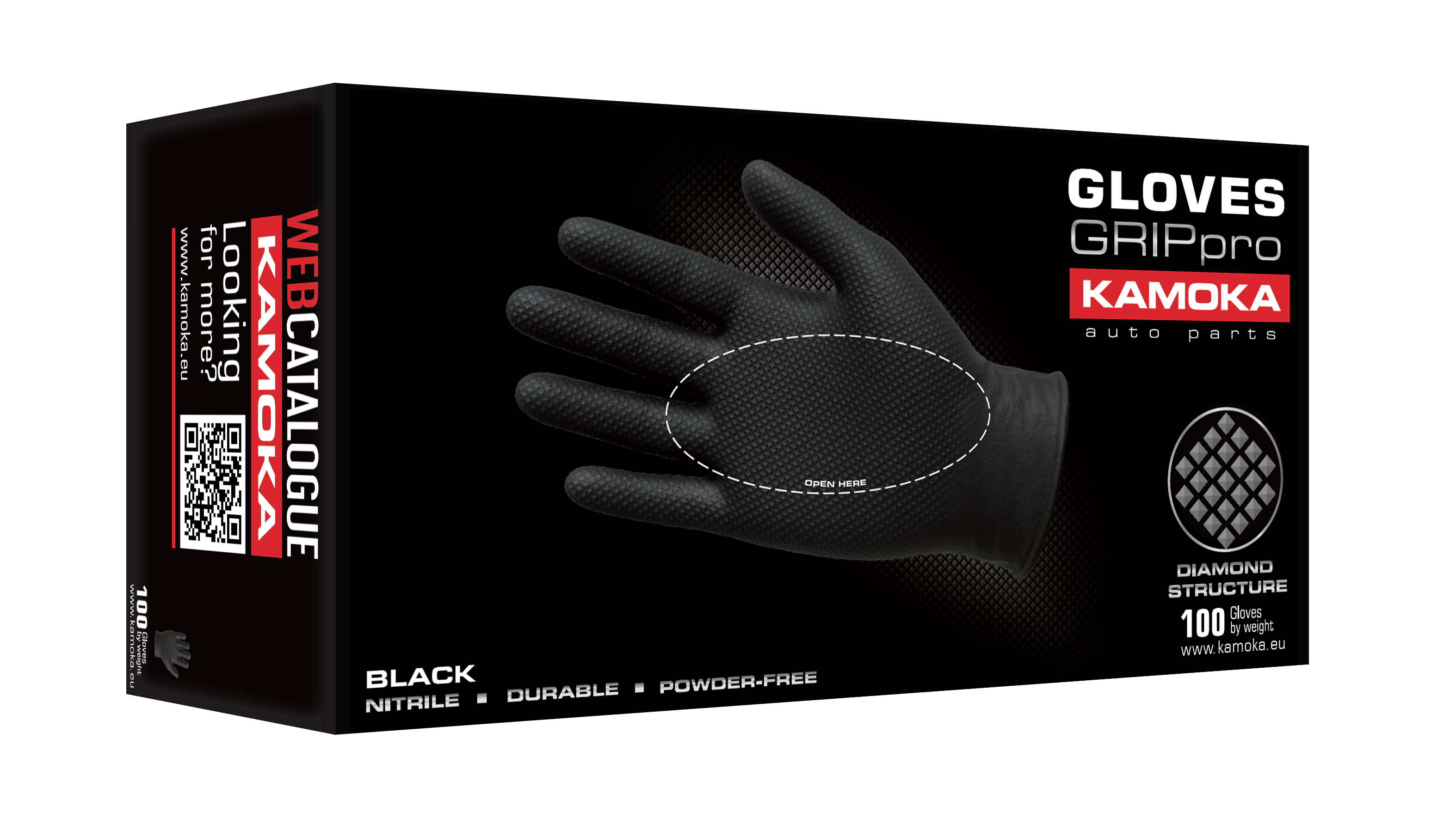 Manusi Nitril- EXTREME GRIP BLACK 100 PC (M) MTR - imagine 1
