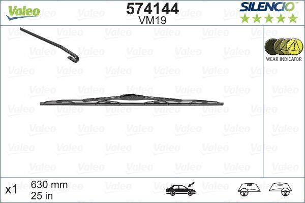 Stergator Valeo Silencio Performance 630mm Valeo - imagine 1