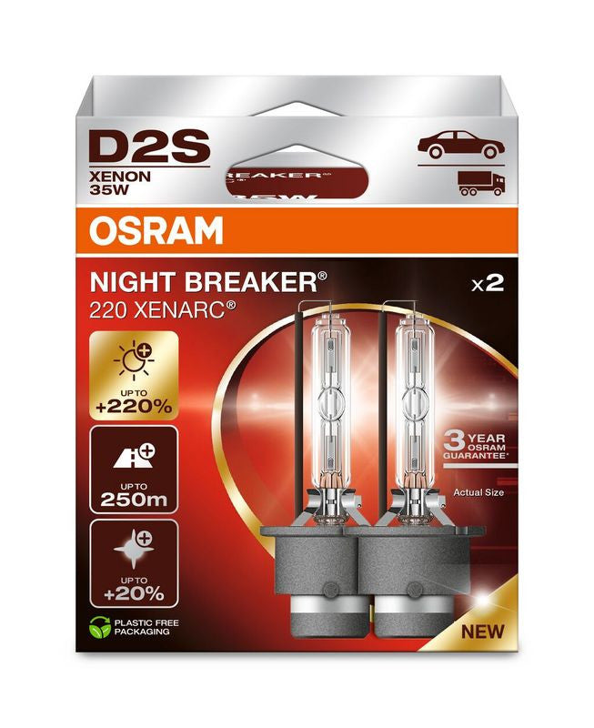Bec Xenarc Osram D2S Night Breaker 220 85V 35W Duo Box Osram - imagine 1