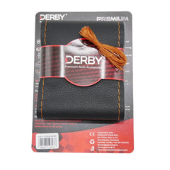 Husa volan neagra cu ac si ata 80 g, cusatura maro DERBY DERBY - imagine 1