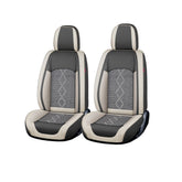 Huse auto premium 5 locuri Carguard Deluxe piele ecologică perforată și textil - gri deschis - gri inchis Carguard - imagine 1