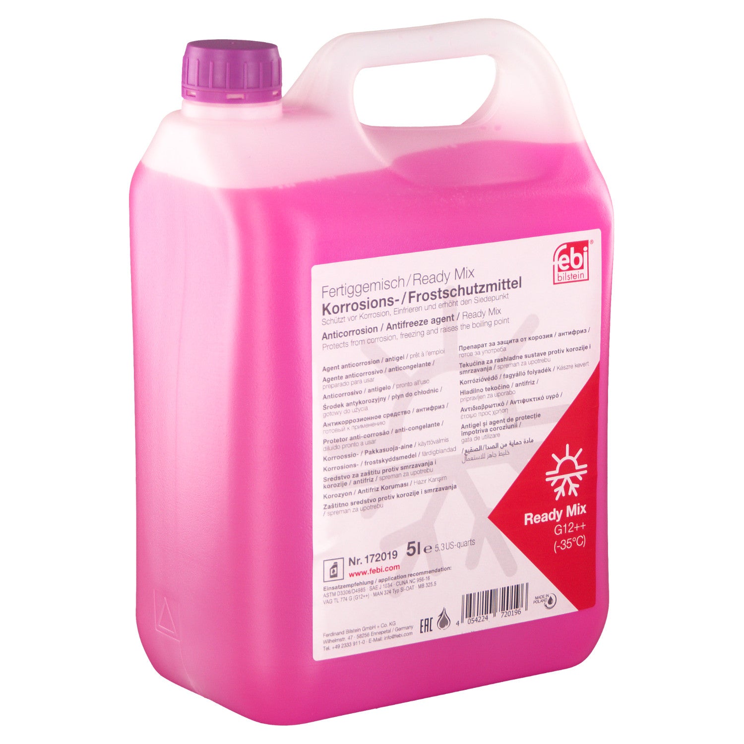 Antigel diluat Febi Violet G12++ (-35°C) 5L Febi - imagine 1