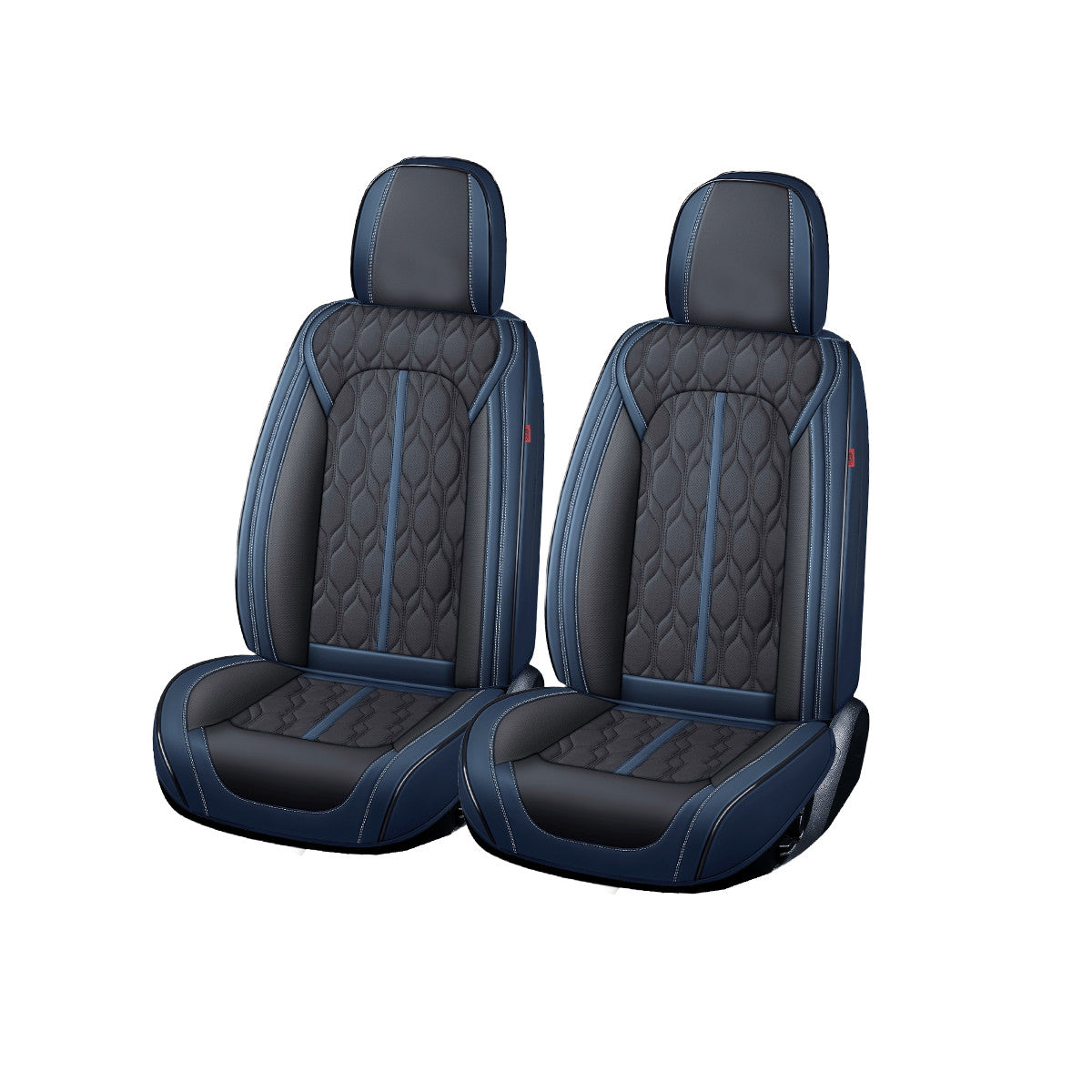 Huse auto premium 5 locuri Carguard Deluxe piele ecologică perforată - albastru inchis - negru Carguard - imagine 1