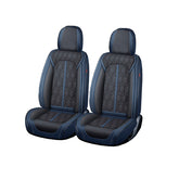 Huse auto premium 5 locuri Carguard Deluxe piele ecologică perforată - albastru inchis - negru Carguard - imagine 1