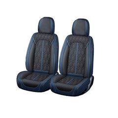 Huse auto premium 5 locuri Carguard Deluxe piele ecologică perforată - albastru inchis - negru Carguard - imagine 1