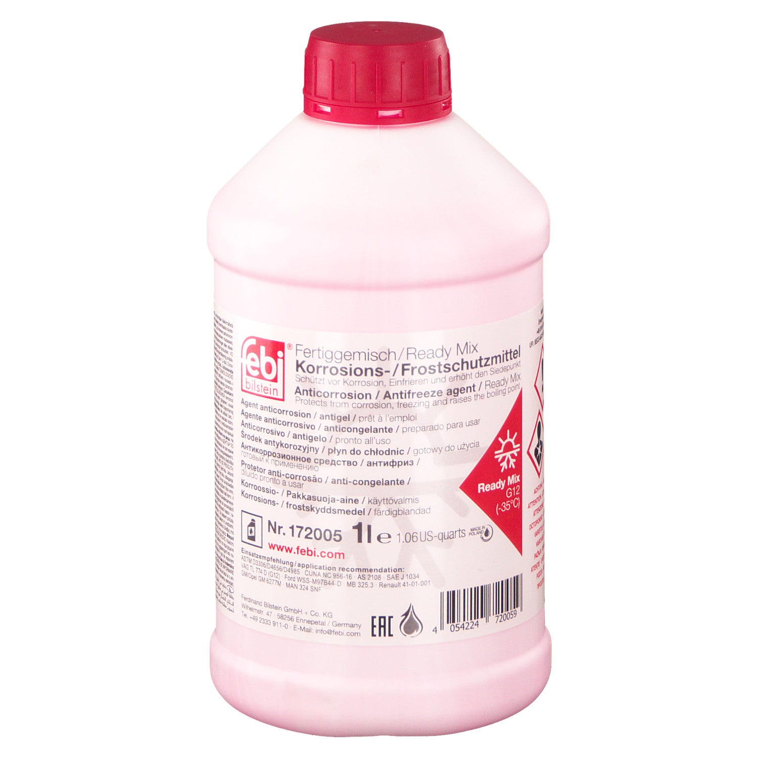 Antigel diluat Febi Rosu G12 (-35°C) 1L Febi - imagine 1
