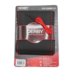 Husa volan neagra cu ac si ata 160 gr, cusatura rosie DERBY DERBY - imagine 1