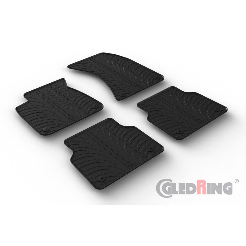 Set 4 covorase cauciuc dedicate AUDI A8 2009-2017 lim., autom./rubber ma Gledring - imagine 1