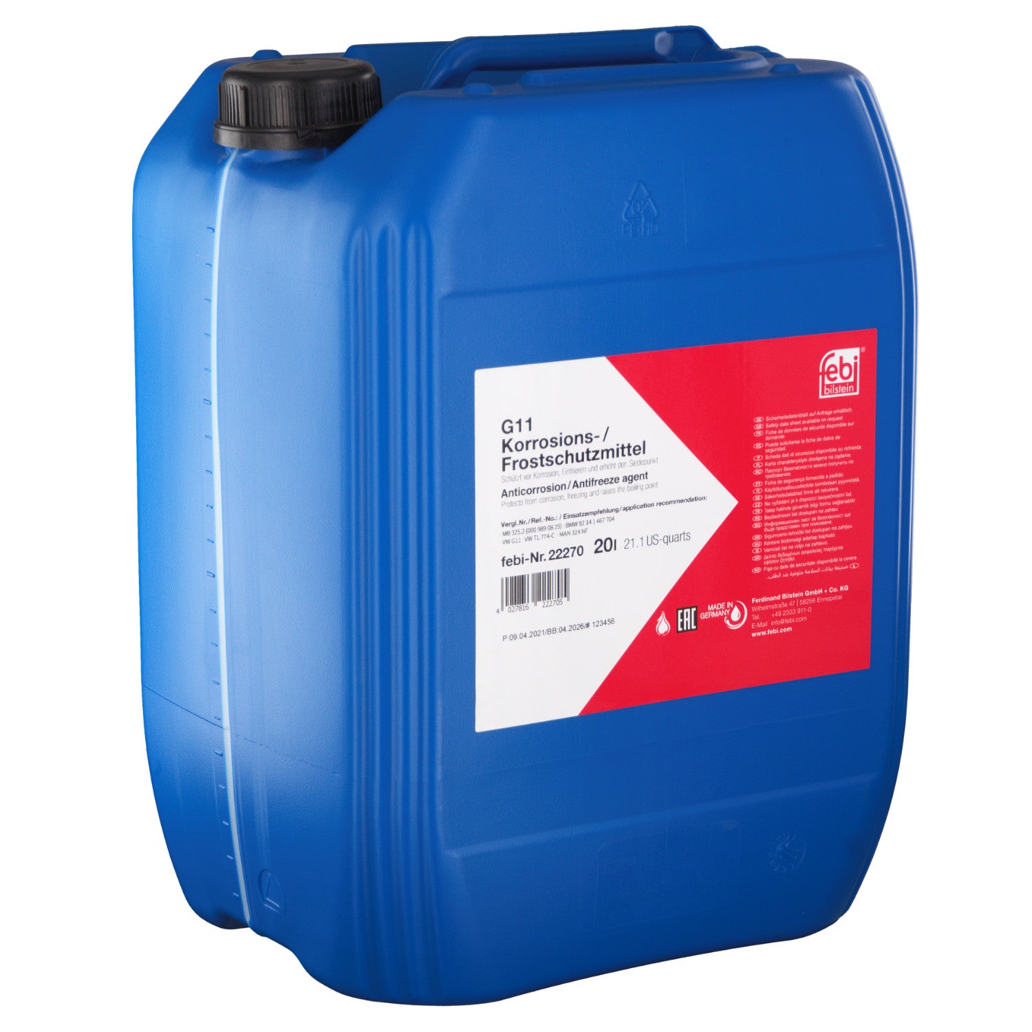 Antigel concentrat Febi Albastru G11 20 L Febi - imagine 1
