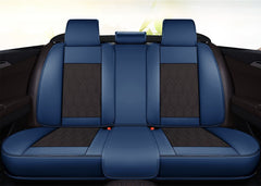 Huse auto premium 5 locuri Carguard Deluxe piele ecologică perforată - albastru inchis - negru Carguard - imagine 3