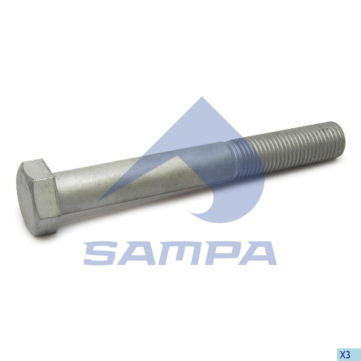 Surub arc vagon M30x3.5 |Lungime 253.70 mm Sampa - imagine 1