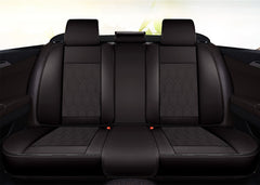 Huse auto premium 5 locuri Carguard Deluxe piele ecologică perforată - negru - rosu Carguard - imagine 3