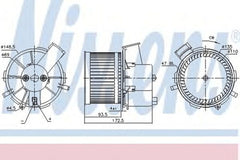 Ventilator habitaclu bord FIAT PANDA Van 169 NISSENS 87405